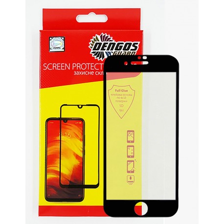 Захисне скло DENGOS Full Glue Privacy для iPhone 7/8 (black)