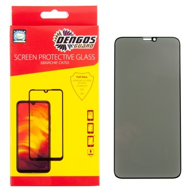 Защитное стекло DENGOS Full Glue Privacy для iPhone 11 Pro Max (black)