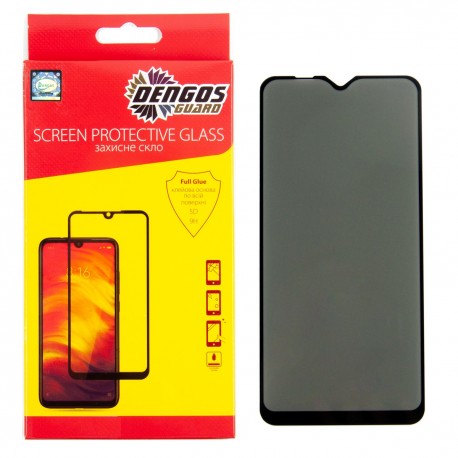 Защитное стекло DENGOS Full Glue Privacy для Samsung Galaxy A10s (black)
