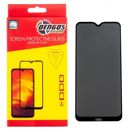 Захисне скло DENGOS Full Glue Privacy для Xiaomi Redmi 8/8A (black)