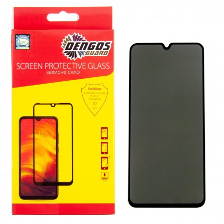 Захисне скло DENGOS Full Glue Privacy для Xiaomi Mi 9 (black)