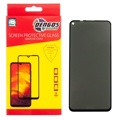 Защитное стекло DENGOS Full Glue Privacy для Honor 20/20 Pro (black)
