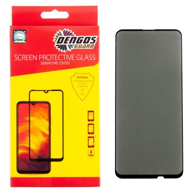 Захисне скло DENGOS Full Glue Privacy для Huawei P Smart Pro (black)