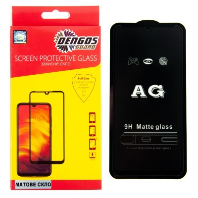 Захисне скло DENGOS Full Glue Matte для Samsung Galaxy A10s (black)