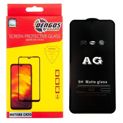 Захисне скло DENGOS Full Glue Matte для Xiaomi Mi 9 (black)