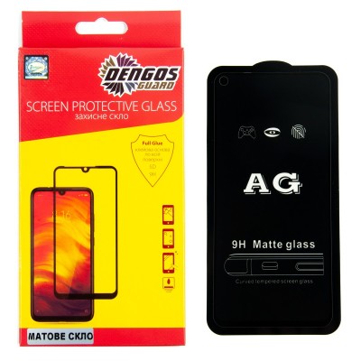 Защитное стекло DENGOS Full Glue Matte для Honor 20/20 Pro (black)