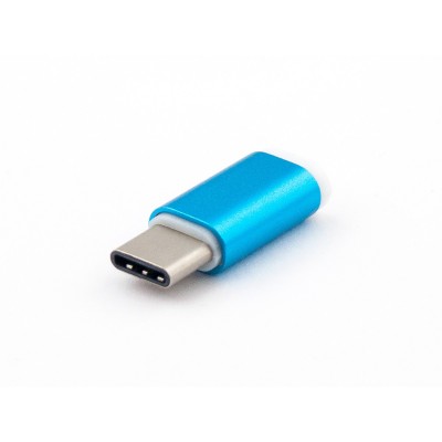 Адаптер (переходник) micro-USB - Type C, металлик