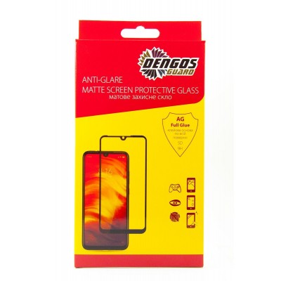 Защитное стекло DENGOS Full Glue Matte для Oppo A5/A9 2020/ A31 (black)