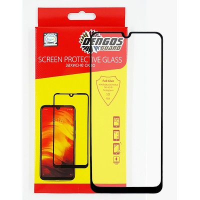 Защитное стекло DENGOS Full Glue для Huawei Honor 9A (black)
