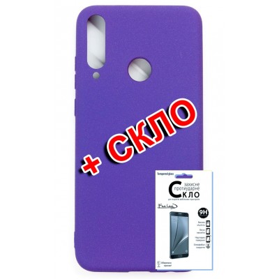 Комплект Fine Line для Huawei Y6p панель + скло захисне Carbon (Purple) (FL-KM-173)
