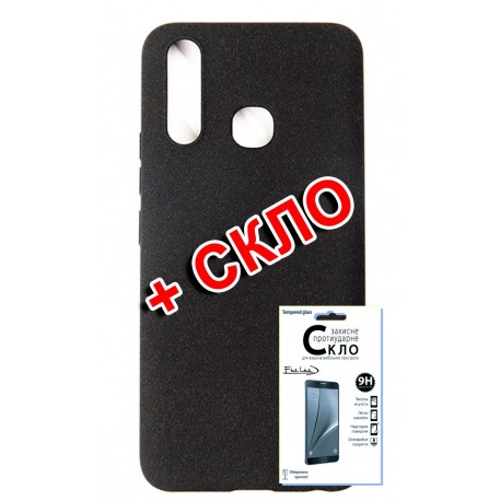 Комплект Fine Line для Vivo Y19 панель + скло захисне Carbon (Black) (FL-KM-176)