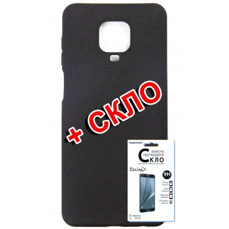 Комплект Fine Line для Xiaomi Redmi Note 9 pro панель + стекло защитное Carbon (Black) (FL-KM-182)