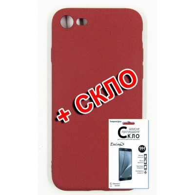 Комплект Fine Line для iPhone SE 2020 панель + скло захисне Carbon (Red) (FL-KM-208)