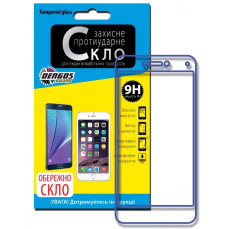 Захисне скло з рамкою (Tempered Glass) DENGOS для iPhone 6 (white)